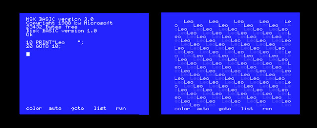 MSX: Meu primeiro programa... tosco.